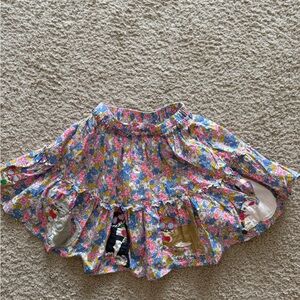 Mini Boden Blue and Pink Ruffled Skirt